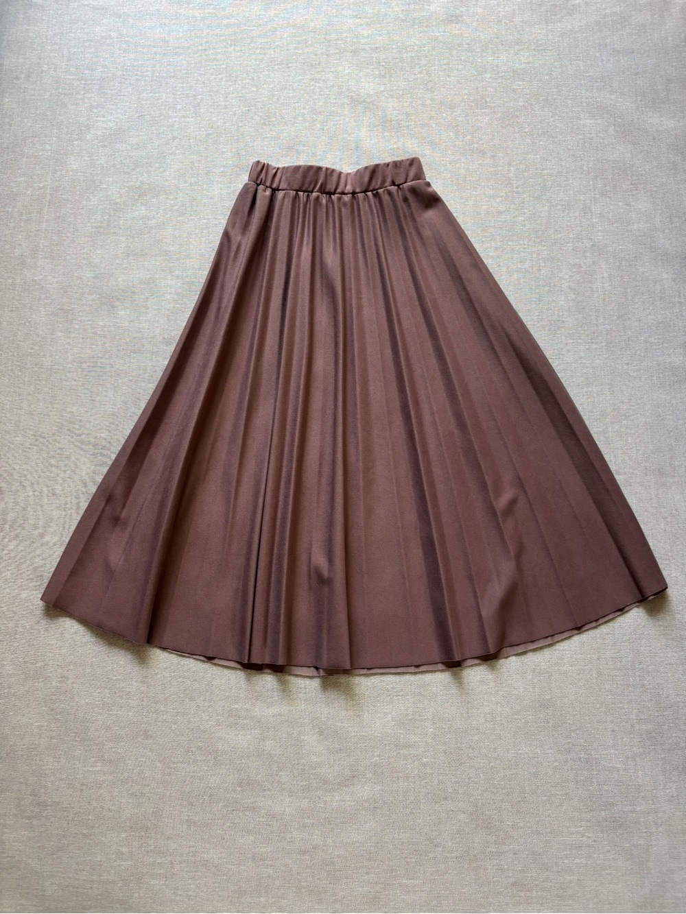 Vintage mauve pleated academia retro teacher demure midi skirt